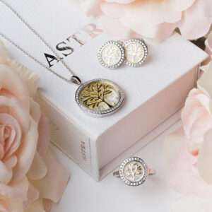 ASTRA TREE OF LIFE Necklace Frame with Stones Meaningful Gift for Family